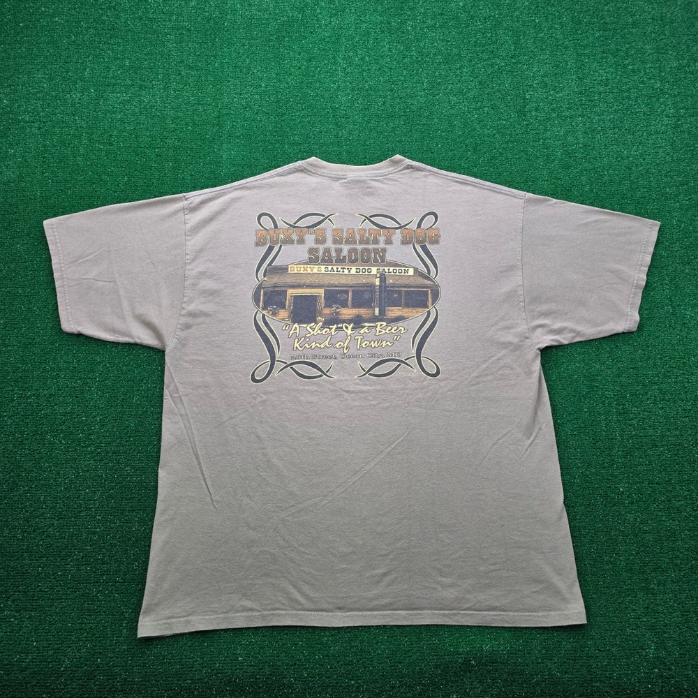 Buxy's Salty Dog Saloon Shirt Mens 2XL Ocean City MD Maryland Graphic Tee Biker